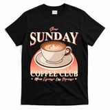 Vintage Slow Sunday Coffee Club More Espresso Less Depresso T-Shirt - Black