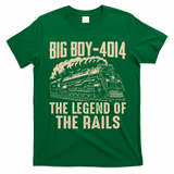 Vintage Steam Train Big Boy 4014 The Legend Of The Rails T-Shirt - Irish Green