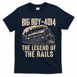 Vintage Steam Train Big Boy 4014 The Legend Of The Rails T-Shirt - Navy Blue