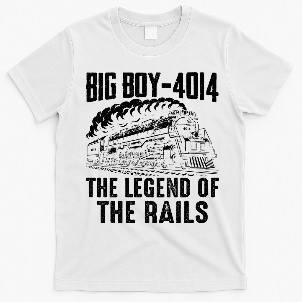 Vintage Steam Train Big Boy 4014 The Legend Of The Rails T-Shirt - White
