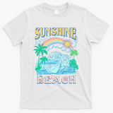 Vintage Summer Time Sunshine Beach T-Shirt - White