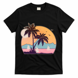 Vintage Summer Beach Emblem T-Shirt - Black