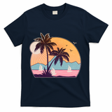 Vintage Summer Beach Emblem T-Shirt - Navy