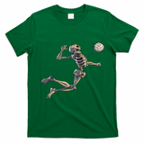 Volleyball Skeleton Women Volleyball Player Halloween T-Shirt - Irish Green