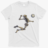 Volleyball Skeleton Women Volleyball Player Halloween T-Shirt - White