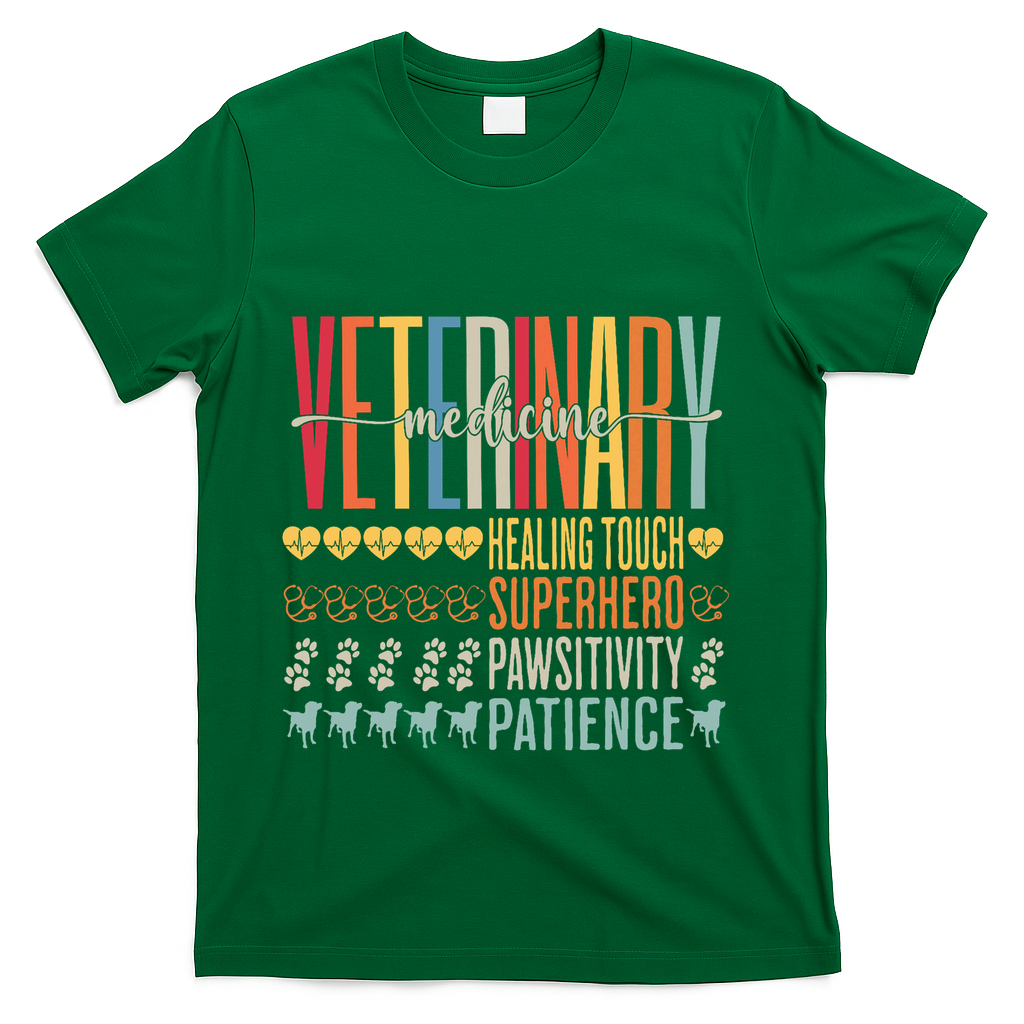 Vet Tech Gifts Veterinary Technician Gifts Appreciation Day T-Shirt - Green