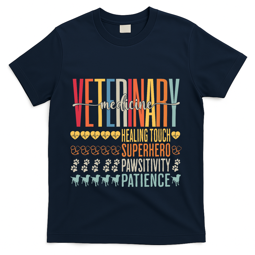 Vet Tech Gifts Veterinary Technician Gifts Appreciation Day T-Shirt - Navy
