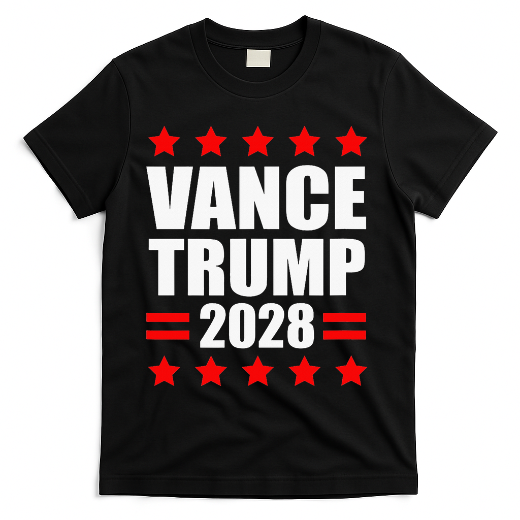 Vance Trump Presidential Election 2028 Political T-Shirt - Black