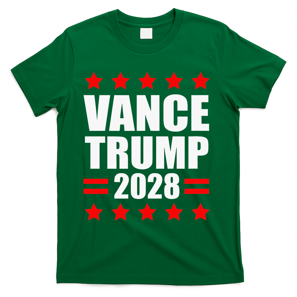 Vance Trump Presidential Election 2028 Political T-Shirt - Green