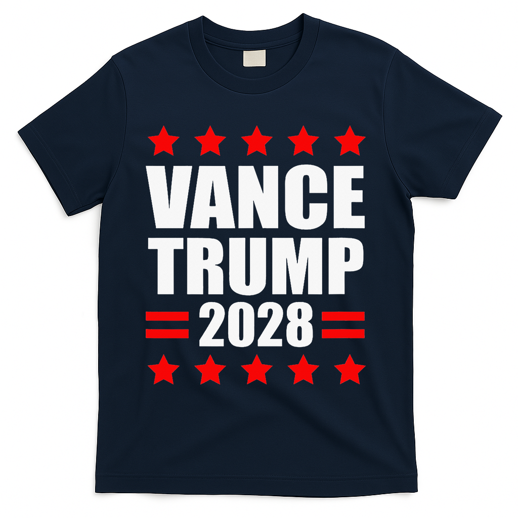 Vance Trump Presidential Election 2028 Political T-Shirt - Navy