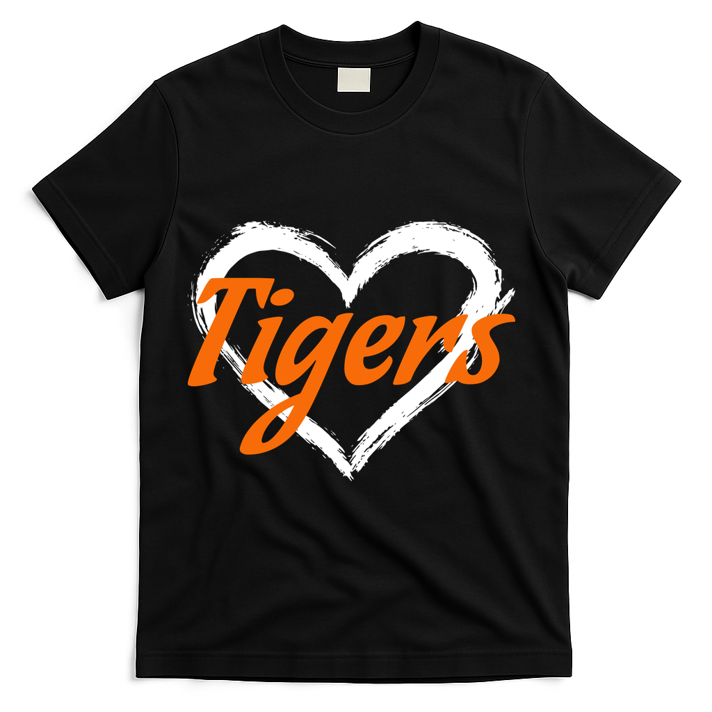 Vintage Tigers Throwback Retro T-Shirt - Black