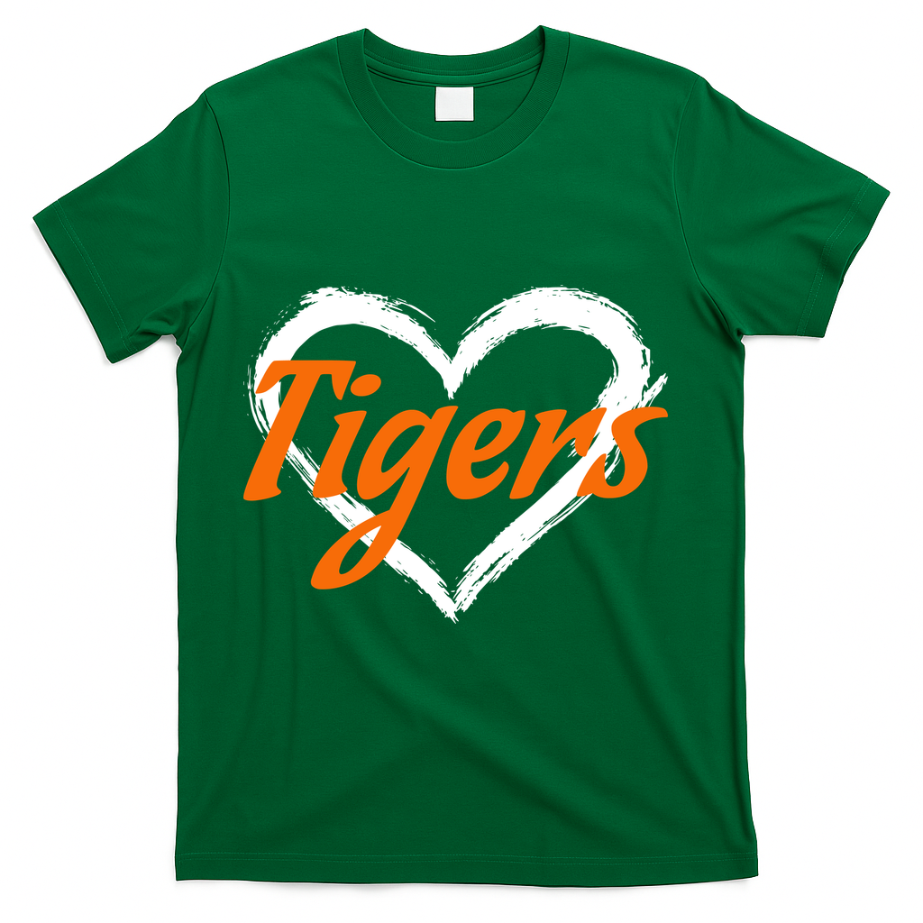 Vintage Tigers Throwback Retro T-Shirt - Green