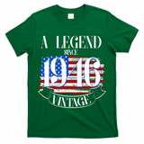 Vintage USA Flag A Legend Since 1946 80th Birthday T-Shirt