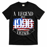 Vintage USA Flag A Legend Since 1996 30th Birthday T-Shirt