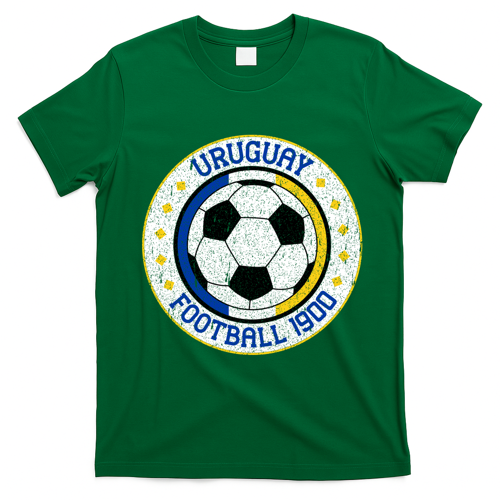 Vintage Uruguay Football 1900 Soccer T-Shirt - Irish Green