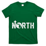 Vintage Up North Michigan Distressed Text State Map T-Shirt
