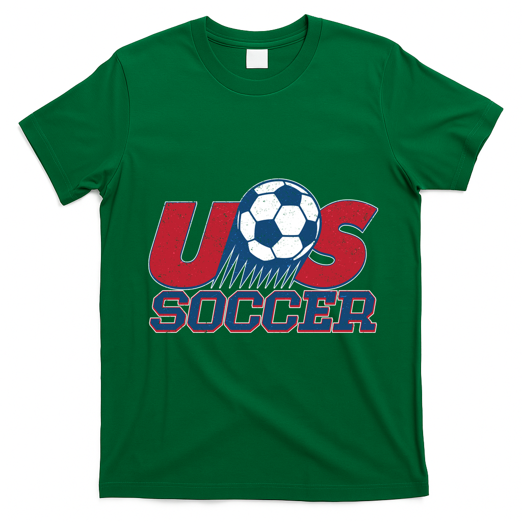 Vintage USA Soccer Fan  T-Shirt - Irish Green