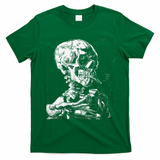 Vincent Van Gogh Skull With Cigarette Skeleton Halloween T-Shirt - Irish Green