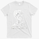 Vincent Van Gogh Skull With Cigarette Skeleton Halloween T-Shirt - White