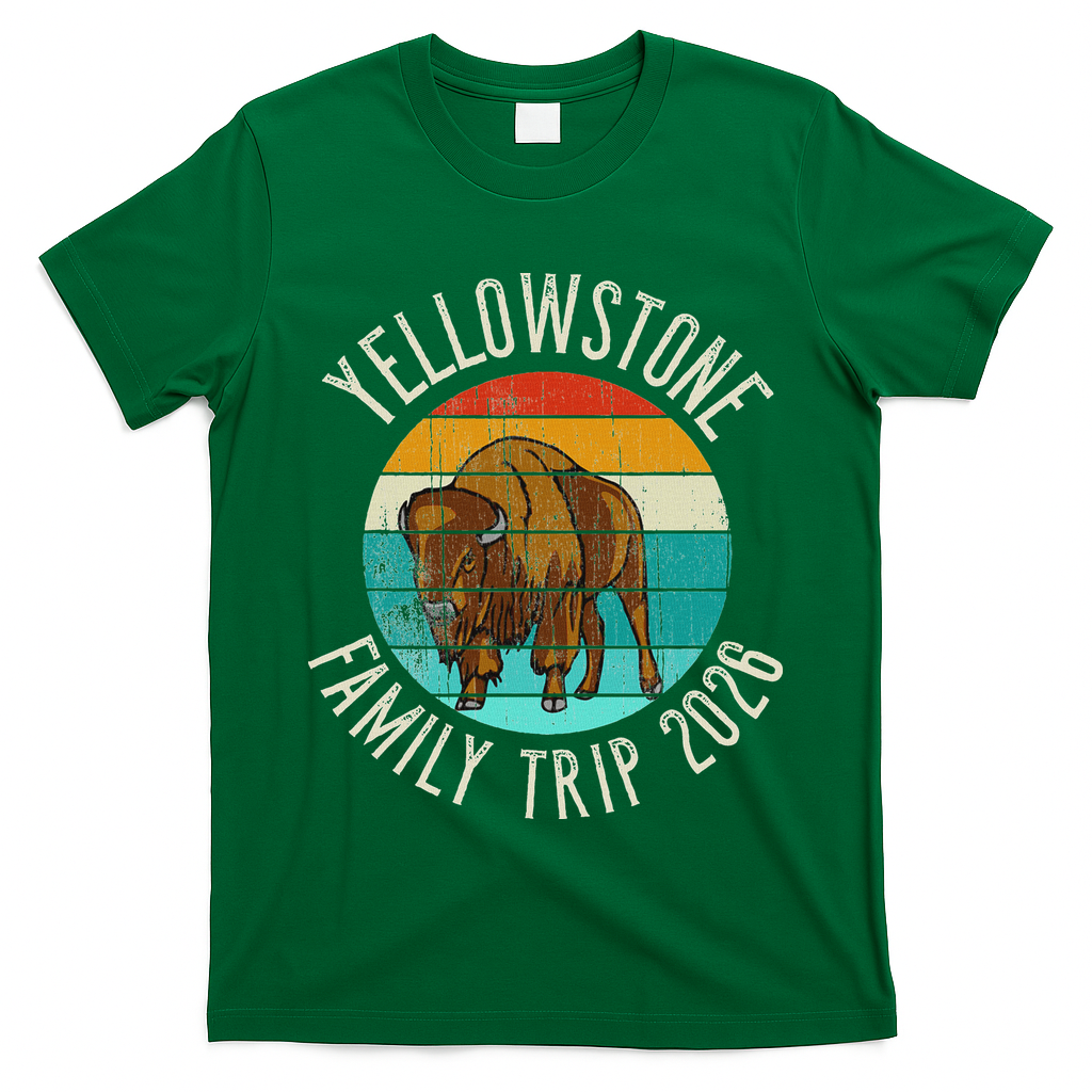 Vintage Yellowstone Family Trip 2026 T-Shirt