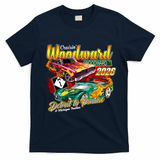 Woodward Avenue 2026 Detroit to Pontiac Racing Cars T-Shirt - Navy Blue