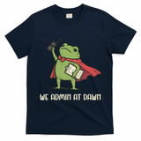 We Admin At Dawn Assistant Principal Frog T-Shirt - Navy Blue