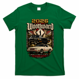 Woodward Avenue Classic Car Lovers Tribute 2026 T-Shirt - Irish Green