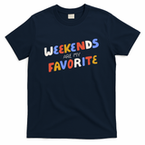 Weekends Are My Favorite Colorful - Navy