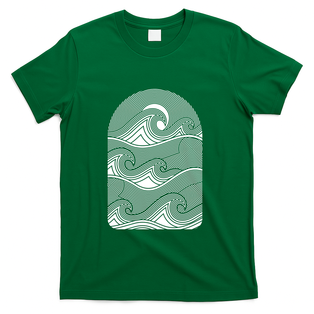 Waves and Sunset geometry - Green