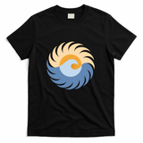 Wave and Sunset Pattern - Black