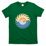 Wave and Sunset Pattern - Green
