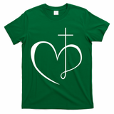 Walking By Faith Tripping Constantly Front And Back T-Shirt - Green
