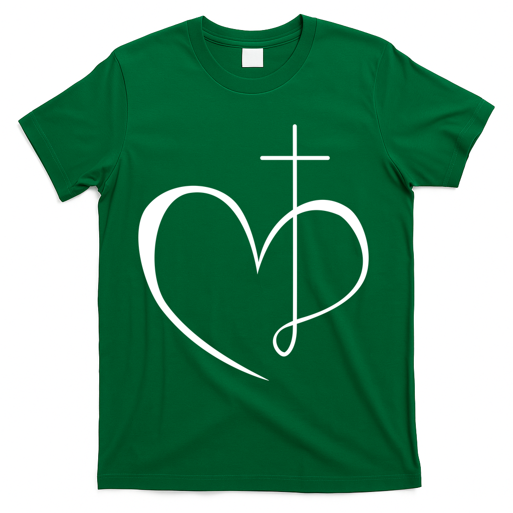 Walking By Faith Tripping Constantly Front And Back T-Shirt - Green