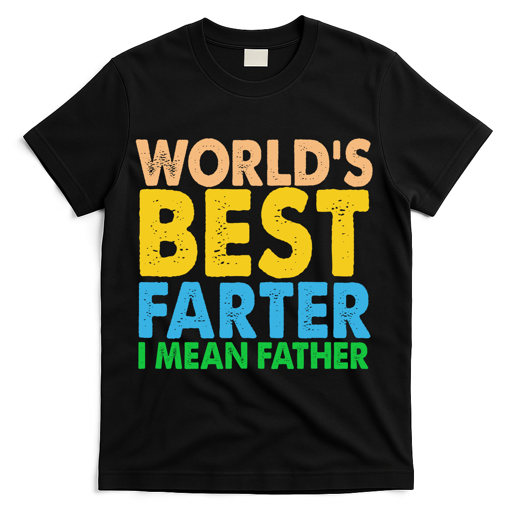 World's Best Farter Funny Humor Dad Fathers Day T-Shirt - Black