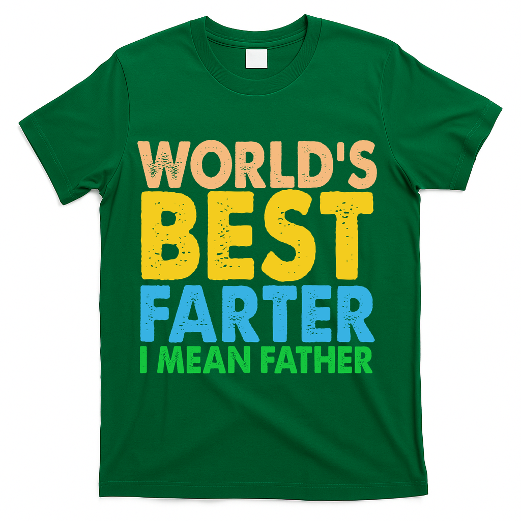 World's Best Farter Funny Humor Dad Fathers Day T-Shirt - Green