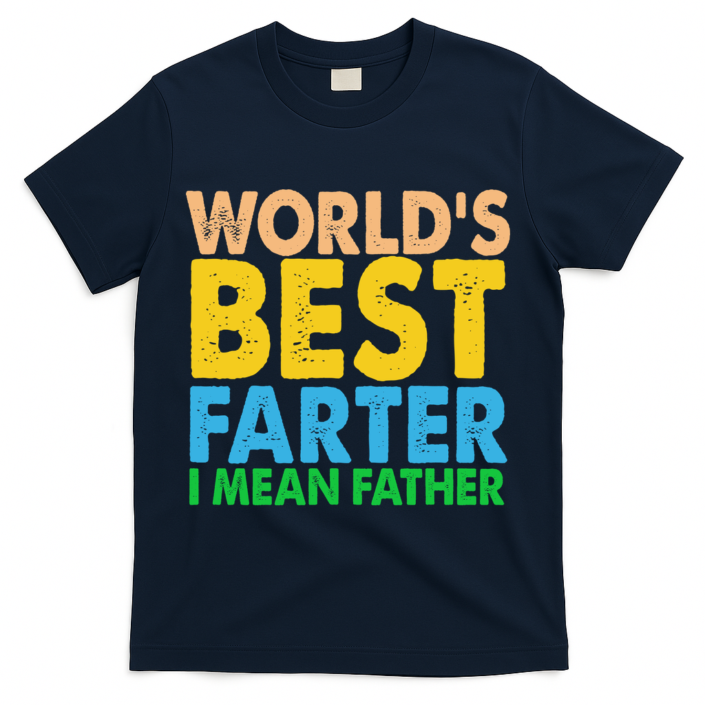 World's Best Farter Funny Humor Dad Fathers Day T-Shirt - Navy