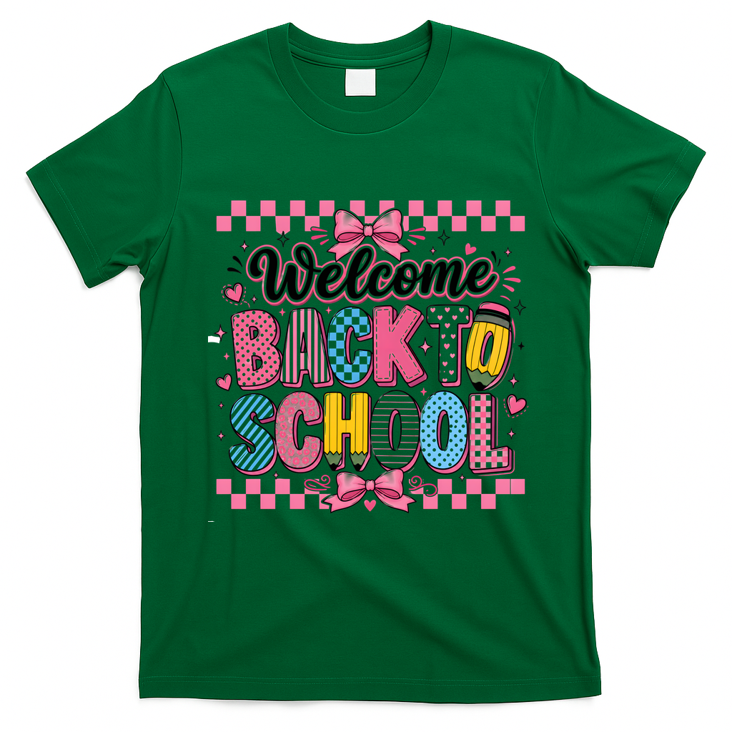 Welcome Back To School Retro Gift T-Shirt - Irish Green
