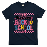 Welcome Back To School Retro Gift T-Shirt - Navy Blue