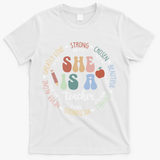 Women Bible Verse Christian Teacher God Says Back To School T-Shirt - White