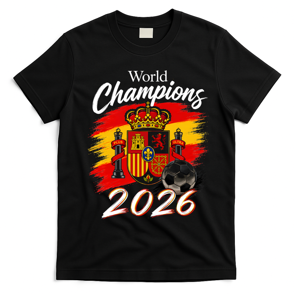 World Champions 2026 Spain Soccer T-Shirt - Black