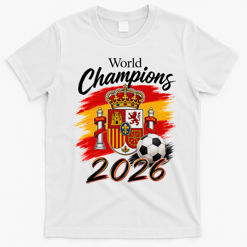 World Champions 2026 Spain Soccer T-Shirt - White