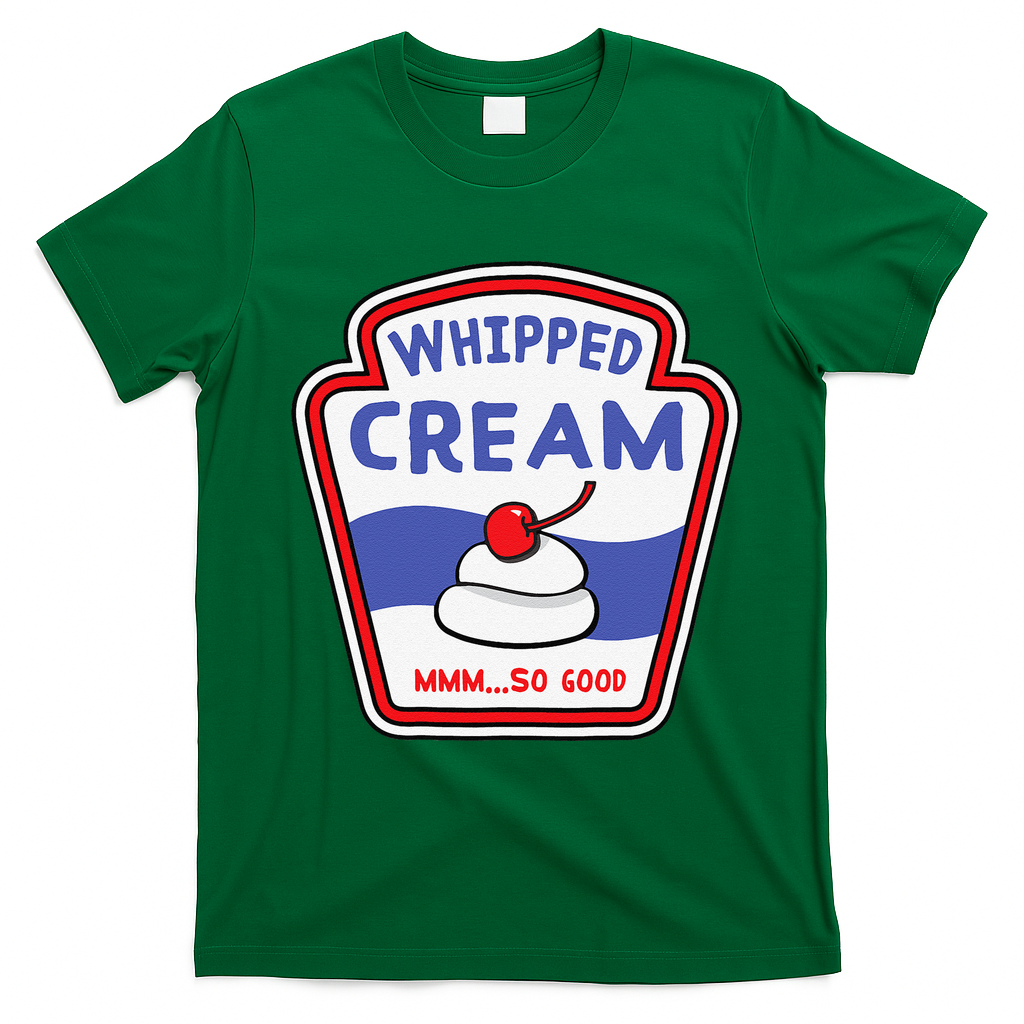 Whipped Cream Condiment Ice Cream Halloween Costume T-Shirt - Irish Green
