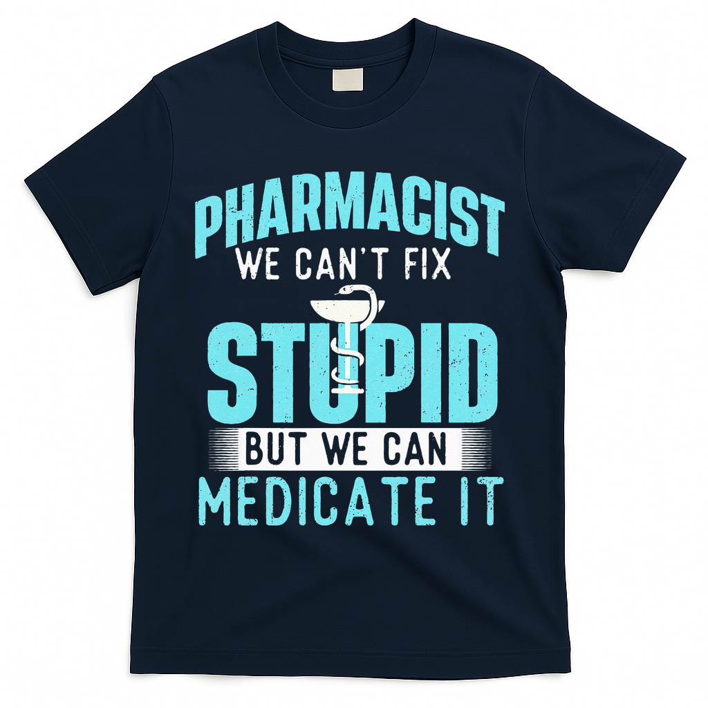 We Can Medicate It Pharmacist Pharmacy Technician Medicine T-Shirt - Navy