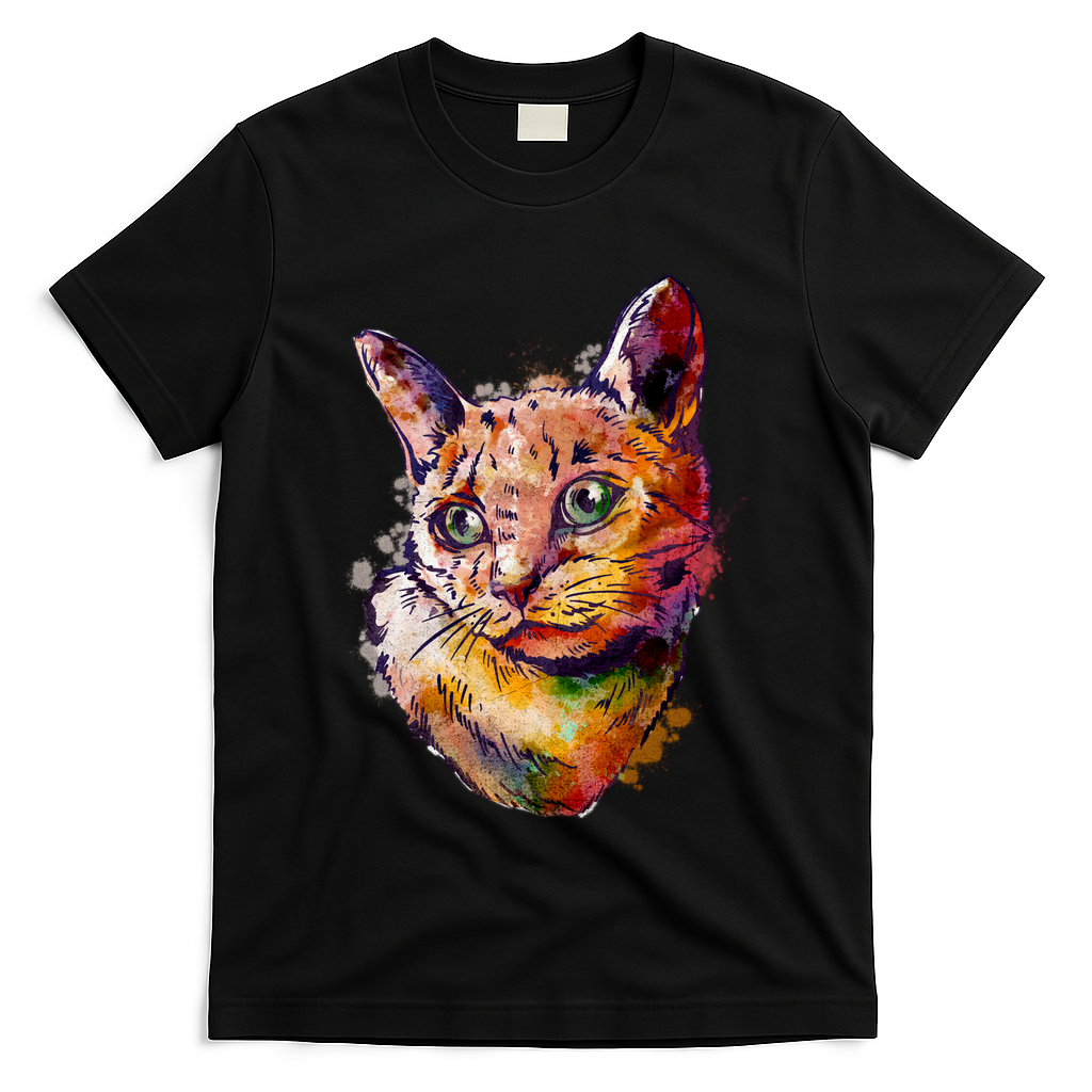 Watercolor Cat T-Shirt
