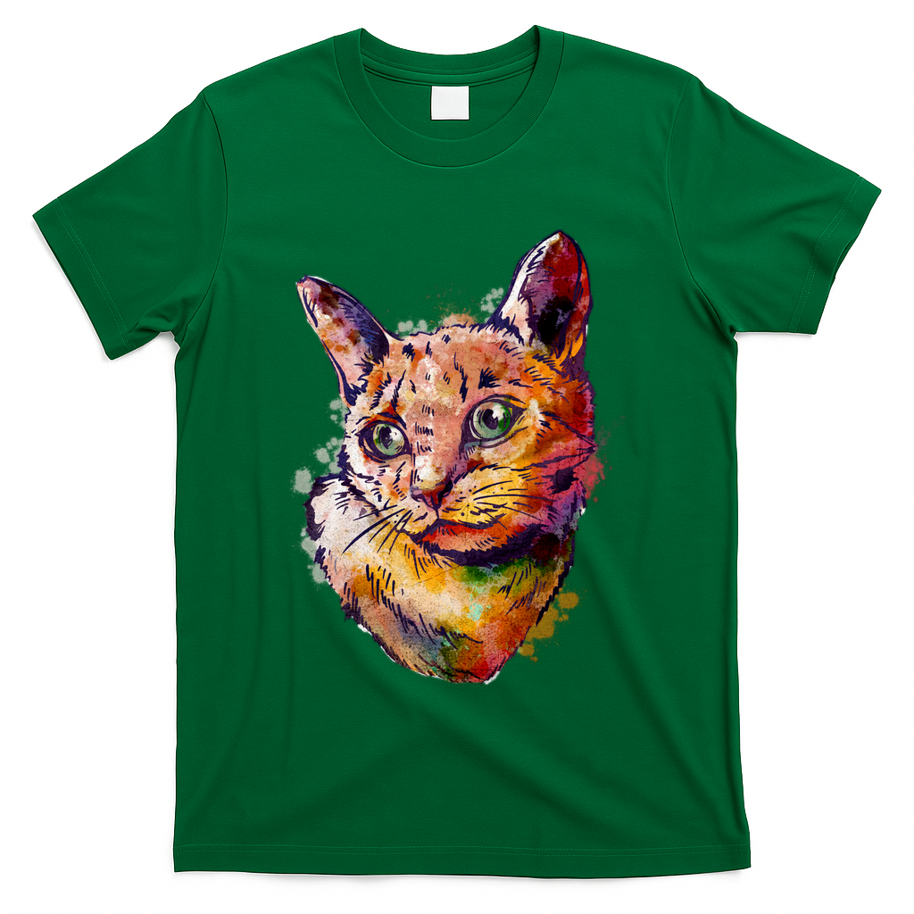 Watercolor Cat T-Shirt