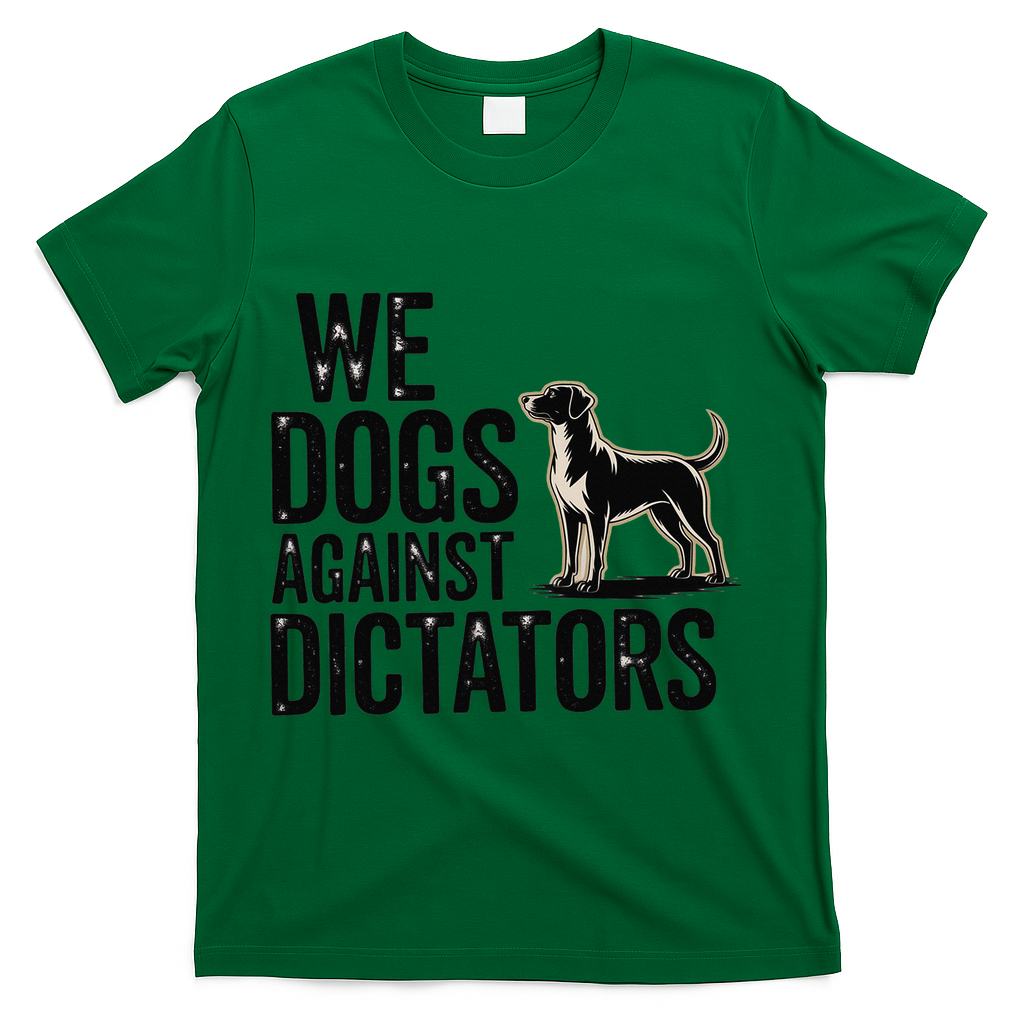 We Dogs Against Dictators Subtle Anti Trump Resist  Protest T-Shirt - Green