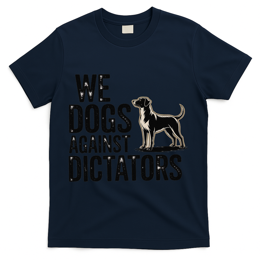We Dogs Against Dictators Subtle Anti Trump Resist  Protest T-Shirt - Navy