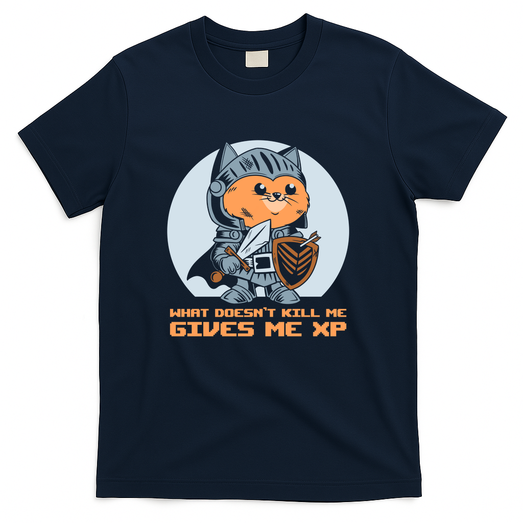 What Doesn’t Kill Me Gives Me XP Cat - Navy