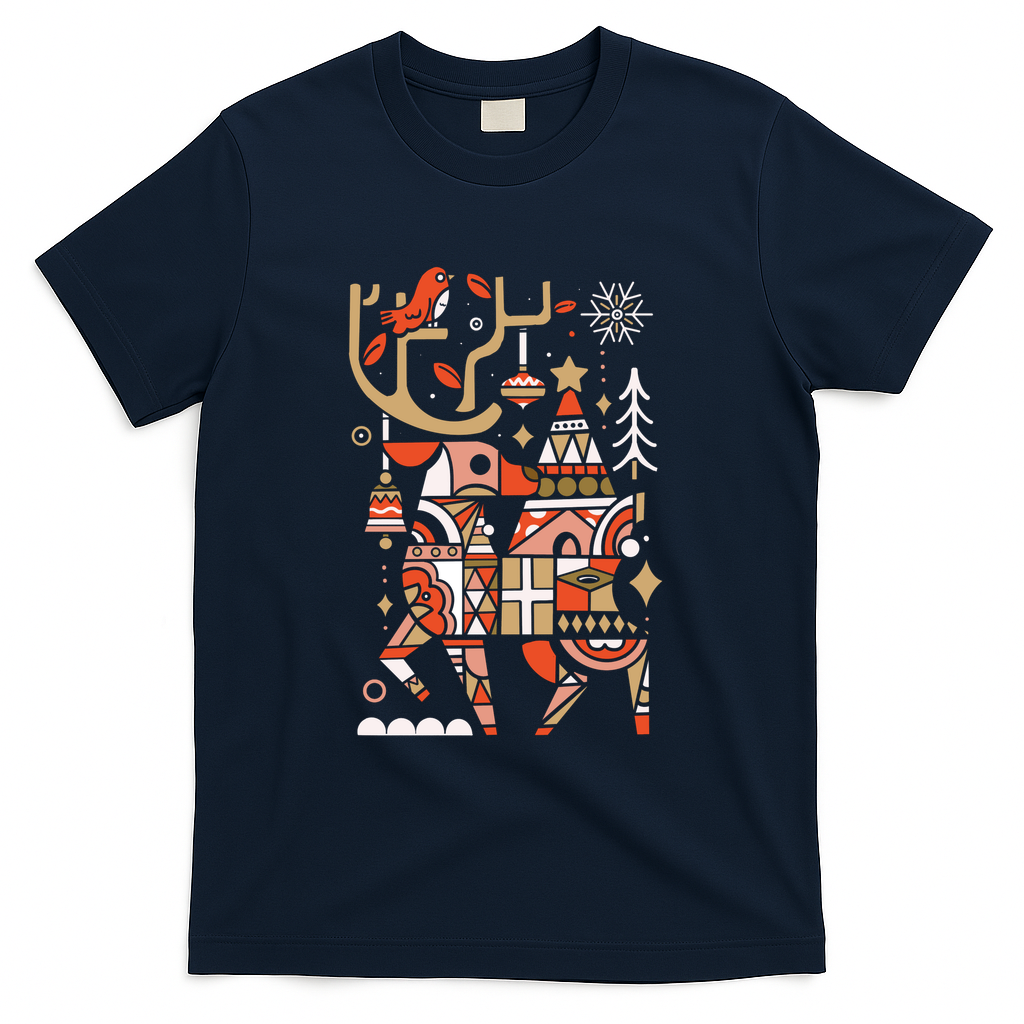 Winter Deer Magic - Navy
