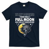 Werewolf Full Moon Werewolf T-Shirt - Navy Blue